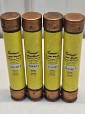 COOPER BUSSMANN,LPS-RK-35SP,LOW-PEAK 35 AMP FUSES LOT OF 4 h8