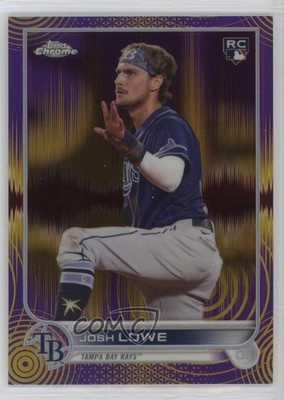 2022 Chrome Sonic Purple & Yellow Pulse Refractor 42/299 Josh Lowe Rookie RC 2f9