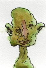 ACEO Original Art - Goblin 3 - fantasy illustration card Ooak by Kiefer Moore