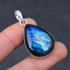 Labradorite Gemstone Handmade 925 Sterling Silver Jewelry Pendant Gift