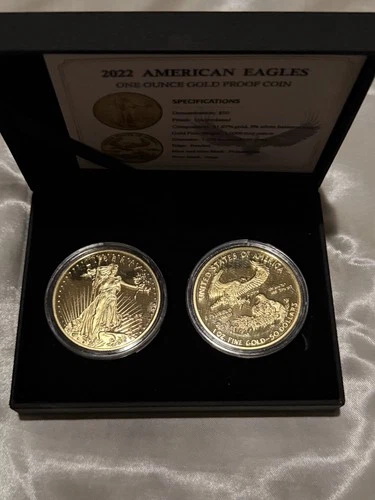 U.S. Mint American Eagle 2022 Gold Proof Coins Set 2 oz 0.9167 Fineness