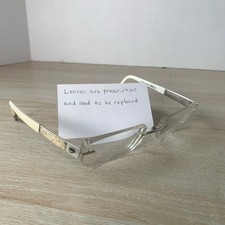 Silhouette Rimless 4539 00 6050 Eyeglasses 23kt White Gold Plate Rhinestones 135