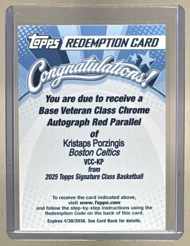 2025 Topps Signature Kristaps Porzingis Red (RAW)