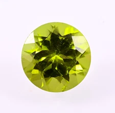 AAA Natural Peridot Round Shape Faceted Cut Loose Gemstone 2.00 Cts 8X8X5 mm