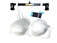 NWT Bali 42C Double Support Spa Closure Comfort-U Wireless Bra DF3372 White