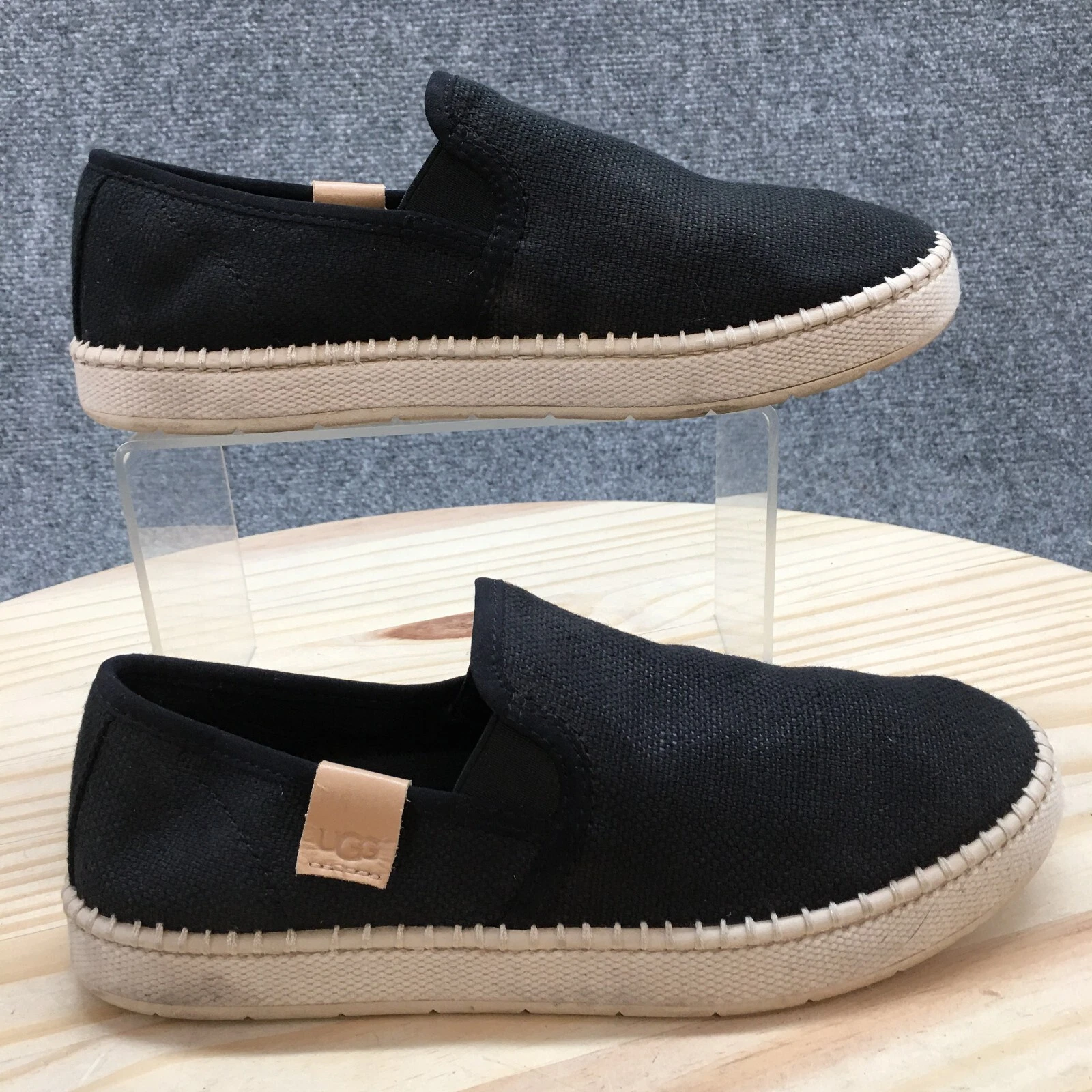 Scarpe UGG donna 6 5 Luciah casual slip on sneakers basse 112040 tessuto nero