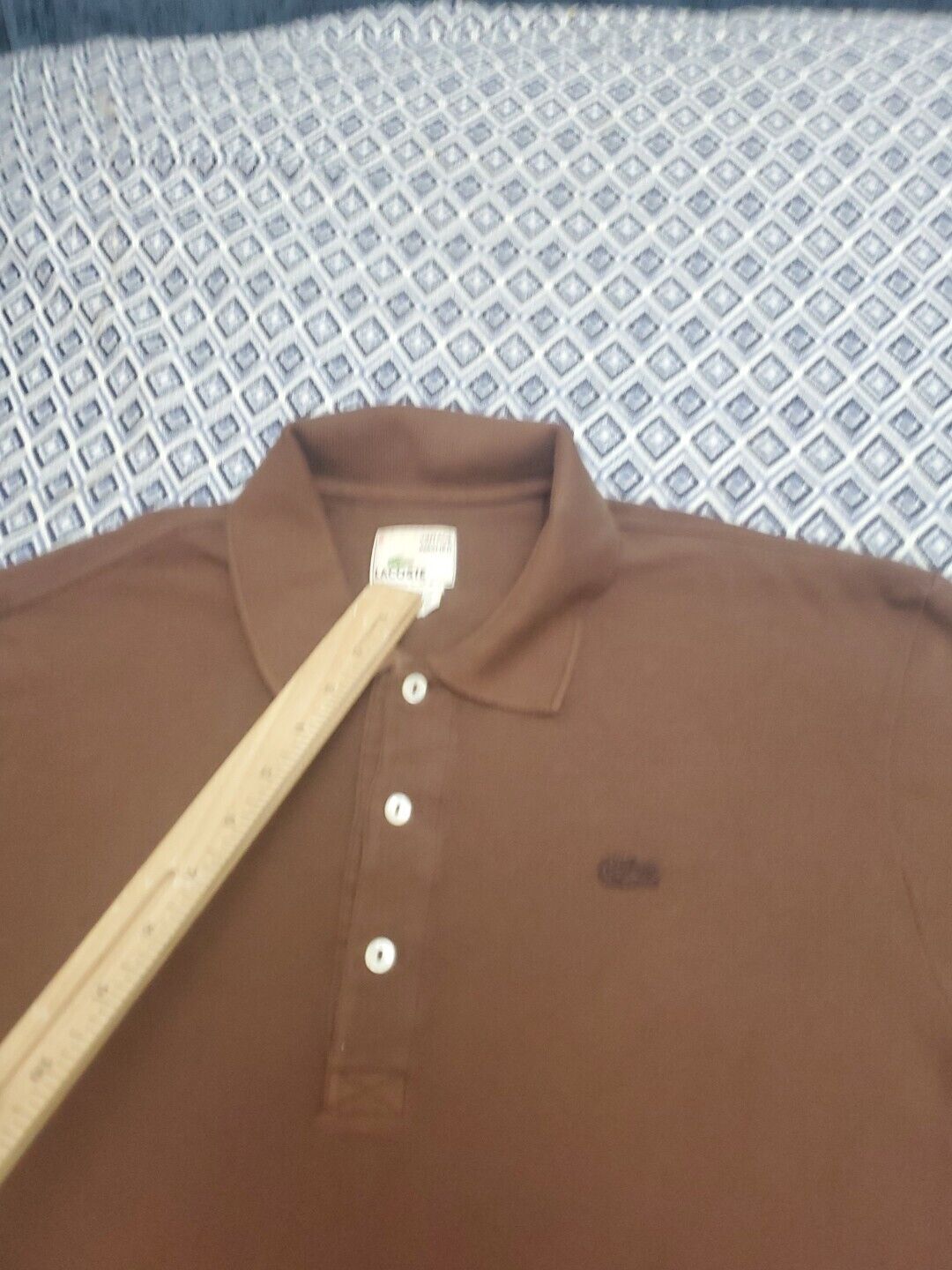 Lacoste 6 Vintage Washed  Brown Polo Shirt Men's … - image 12