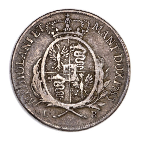 ITALIA DUCATO DI MILANO Giuseppe II D'Asburgo 1/2 Scudo 1783 - Periziata MB/BB - Picture 1 of 2