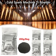 10X Cold Spark Machine Ti Powder 200g Bag 2-5M Range Stage Effect Outdoor/Indoor