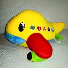 Buckle Toys BOLT the Airplane Plush Colorful Buckles on Belly #s Nose Zipper