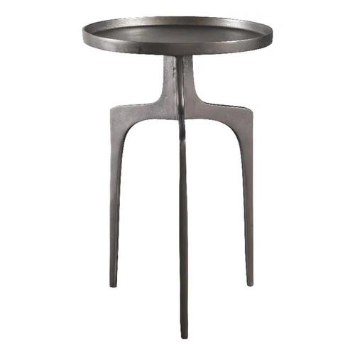 Uttermost Kenna Contemporary Aluminum Accent Table in Nickel - Picture 1 of 4