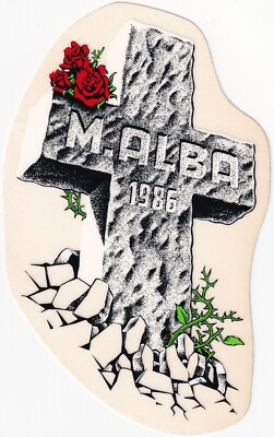 Vtg 1986 Dogtown Skateboards M.ALBA Cross Sticker-Powell