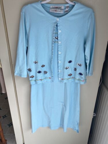 Vintage Claire Murray Cardigan And Dress Size M/L 