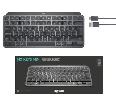Logitech MX Keys Mini Kabellose Tastatur (Grafit) Deutsch , Bluetooth beleuchtet