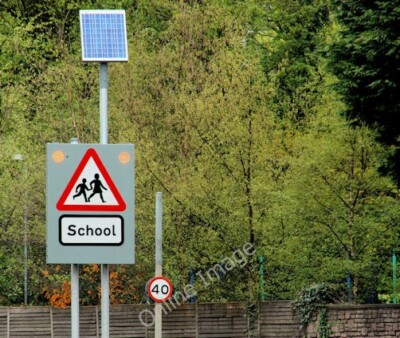 Foto 6x4 Solarpanel. Belfast Ballyhackamore Powering the blinking light c2010