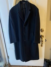 Andrew Fezza Men s Black Coat Cashmere Blend Italy Sz R-42