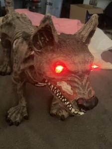 Grandin Road Standing Zombie Dog Retired Halloween Animated Prop