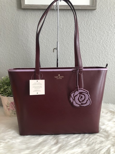 kate spade burgundy tote