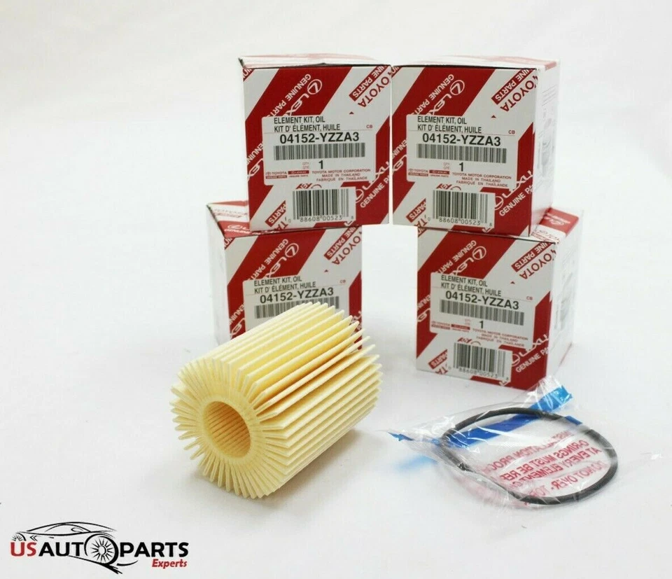 SET OF 4 - GENUINE LEXUS TOYOTA - OEM CARTRIDGE OIL FILTER - 04152-YZZA3 - NEW - Image 2 of 2