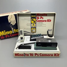 Minolta 16-Ps Camera Kit Miniature Spy Camera with Duofit S Flash - UNTESTED