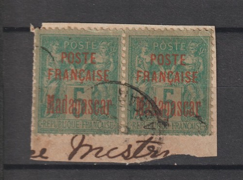 Sello de ingresos de Francia y Colonias Madagascar Fiscaux Timbre desconocido