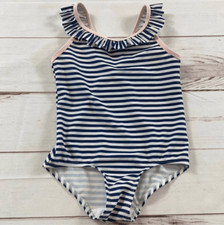 H M Girls Striped One Piece Swimsuit Size 2-4 Years