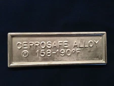 Cerrosafe 160-190 Chamber Casting Alloy - 1/2 lb. ingot 