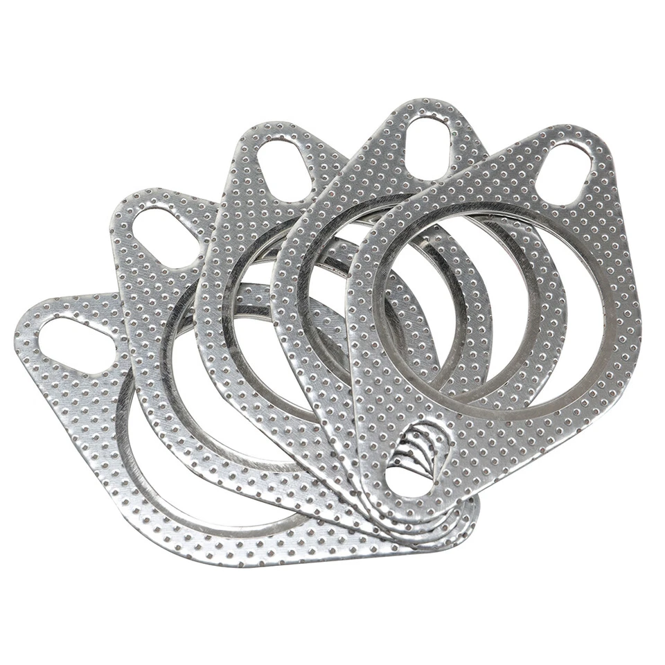 5Pcs 2.5'' Steel Cylinder Exhaust Gasket Flange 2 Bolt High Temp Exhaust Gasket — 第 4/4 张图片