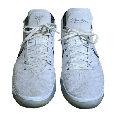 Nike Kobe AD Mid Top Men's Sneakers Size 11 White Ice 922482-102 Metallic Silver