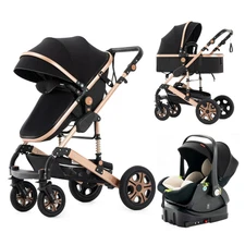 Baby Stroller Combo Car Seat, 3in1  Baby Travel System,Newborn Standard Pram