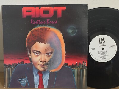 Riot Restless Breed EX WLP PROMO heavy metal 80s 