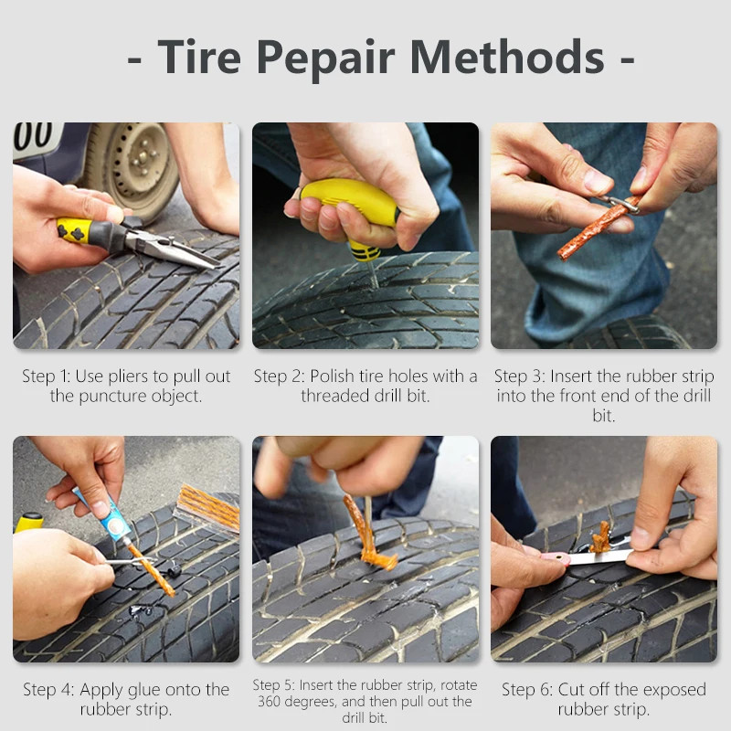 Kit di riparazione gomme per auto e moto foto 3