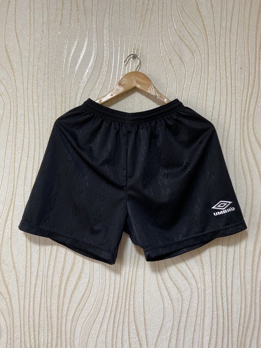 UMBRO 90s FOOTBALL SOCCER SHORTS BLACK sz S MEN