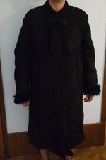 Montone nero lungo elegante da donna - Perfetto per l’inverno!