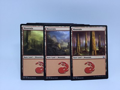 Magic Gathering Mountain Land x10 031 032 033 Common DDS unplayed 2017 MTG