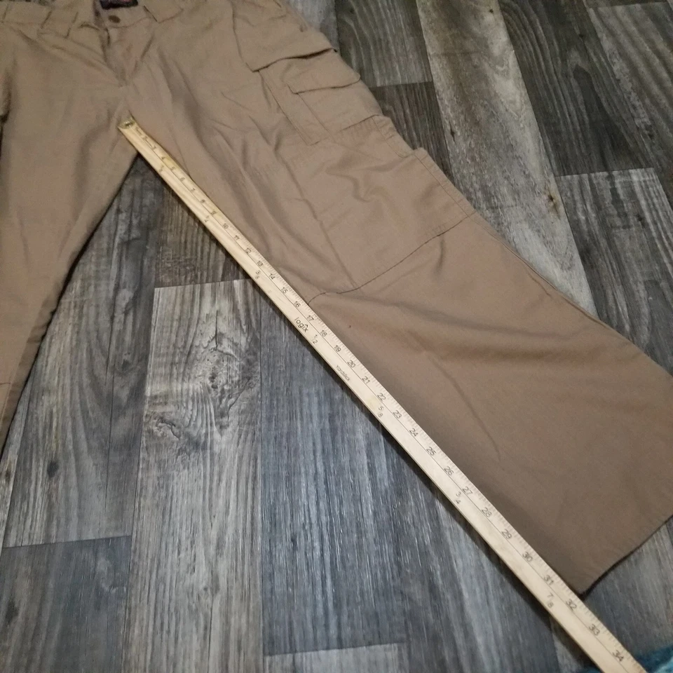 Pantalones tácticos Tru-Spec para mujer talla 16 Ripstop cargo utilitario marrón cintura expandible Foto 3 de 4