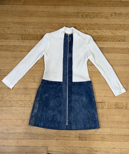 TRUE VINTAGE 1960s MOD GOGO A LINE COLOR BLOCK MINI DRESS