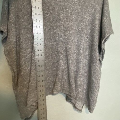 Abercrombie fitch Hooded Poncho Kids XL Silver Sparkling Gray Boho Cozy Sweater - Picture 4 of 5