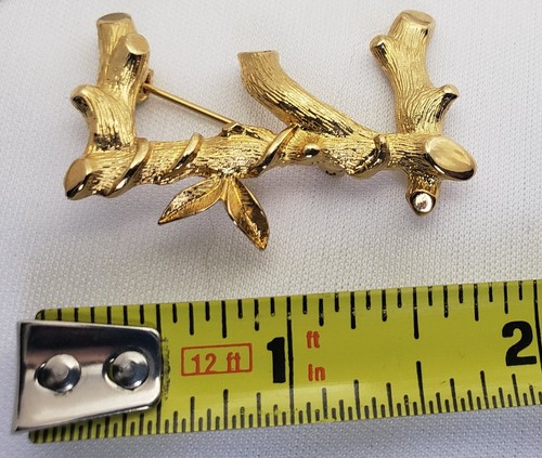 Vintage Sarah Coventry Schrift Buchstabe E naturalistische MCM Brosche Anstecknadel - Bild 3 von 3