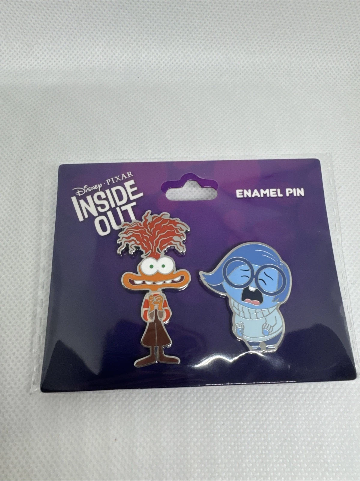 Disney Pixar Inside Out 2 Anxiety & Sadness Enamel Pin Set