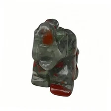 Natural 1.5 Inches Elephant Indoor Decorative Stone,Pocket Africa Bloodstone