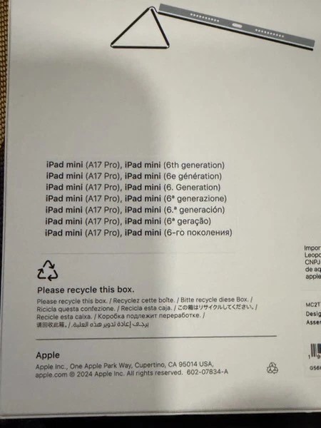 New Apple - Smart Folio for 2024 iPad mini 7 (A17 Pro) Light Violet - Image 4 of 4