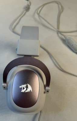 Redragon Gaming Headset Zeus White Pink No Microphone EUC Pre Owned