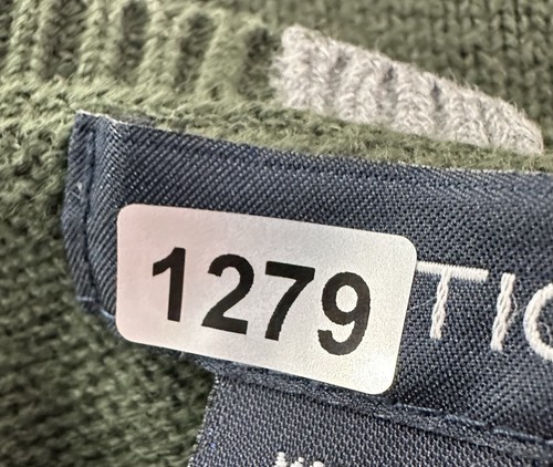 Suéter NAUTICA Vintage Años 90 M Desteñido Verde Oliva Algodón Cuello Redondo Tono Tierra Preppy - Imagen 14 de 14