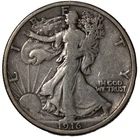 1916-P Walking Liberty Half Dollar 50c Very Fine VF+ Sharp Key Date