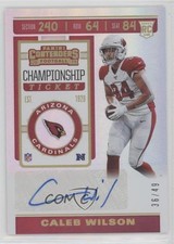 2019 Panini Contenders Rookie Championship Ticket 36/49 Caleb Wilson Auto 0dp1
