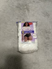 NEW Women's HANES Breathable Cotton Tagless Briefs - 10 Pack - Size 8 XL