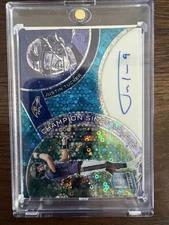 2023 Panini Spectra #CS-JT Justin Tucker Champion Signatures Neon Blue #/50 Auto