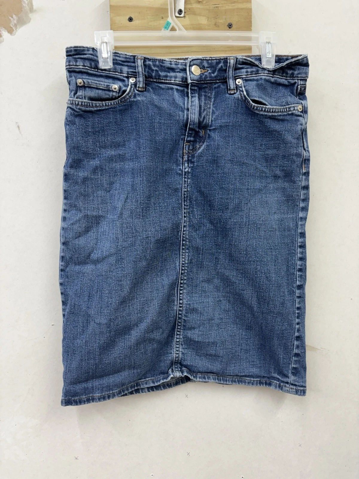 Vintage Lauren Jeans Co. Ralph Lauren Denim Pencil Skirt w/ Back Slit, Sz. 4