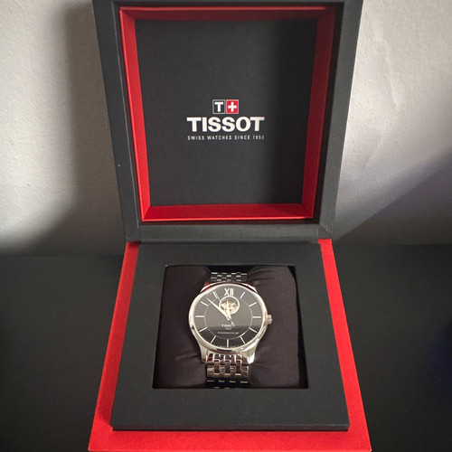 Tissot Tradition Open Heart Powermatic 80 Swiss Black Dial Steel Bracelet 40mm